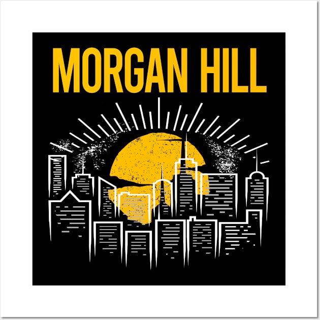 Yellow Moon Morgan Hill Wall Art by flaskoverhand